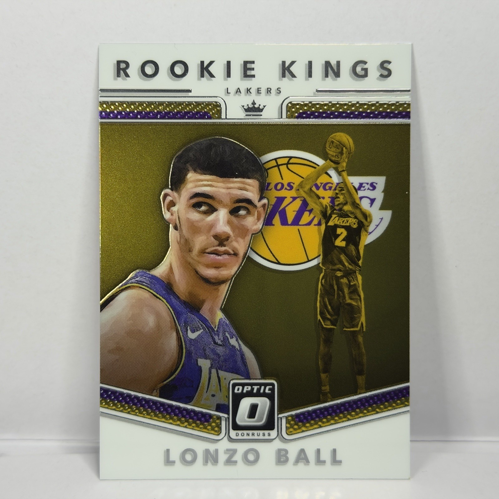 2017-18 Panini Donruss Optic Rookie Kings Lonzo Ball #2 Los Angels Lakers