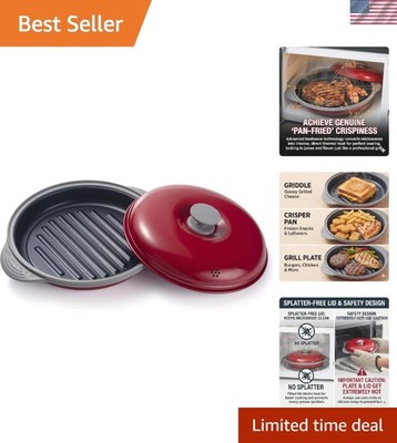 Dishwasher Safe Microwave Grill Pan - 2lbs Capacity for Perfectly Grilled Foods