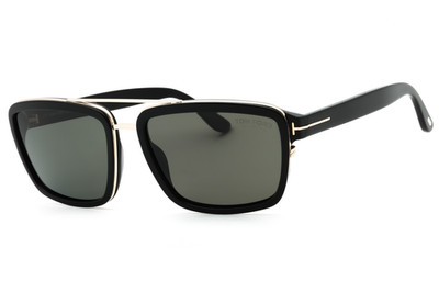TOM FORD ANDERS FT0780 01D Sunglasses Black Frame Smoke Polarized Lenses 58mm