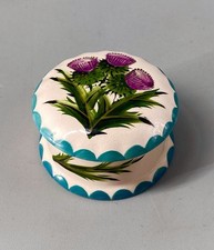 Wemyss Ware Griselda Hill Pottery Scottish Thistle Small Trinket Box