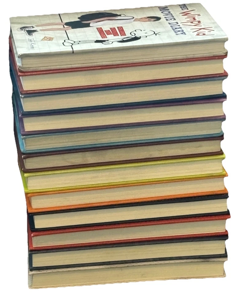 Lot of 12 Diary of a Wimpy Kid HC By Jeff Kinney Movie Book + 1,2,5 - 11, 14, 16 - Image 2 of 4