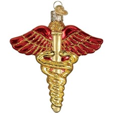 Old World Christmas Glass Ornament for Christmas Tree, Medical Symbol