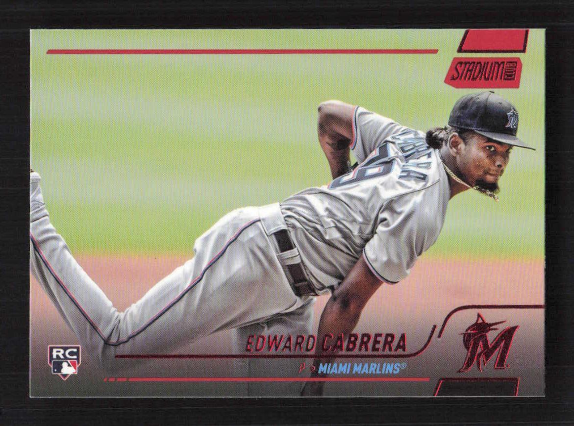 Edward Cabrera 2022 Stadium Club Red Foil Rookie Miami Marlins #16