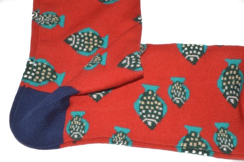 GALLO CALZE UOMO SOCKS MAN SOCKEN CHAUSSETTES COTTON FILO SCOZIA PESCI 40 - 45 - Picture 3 of 4