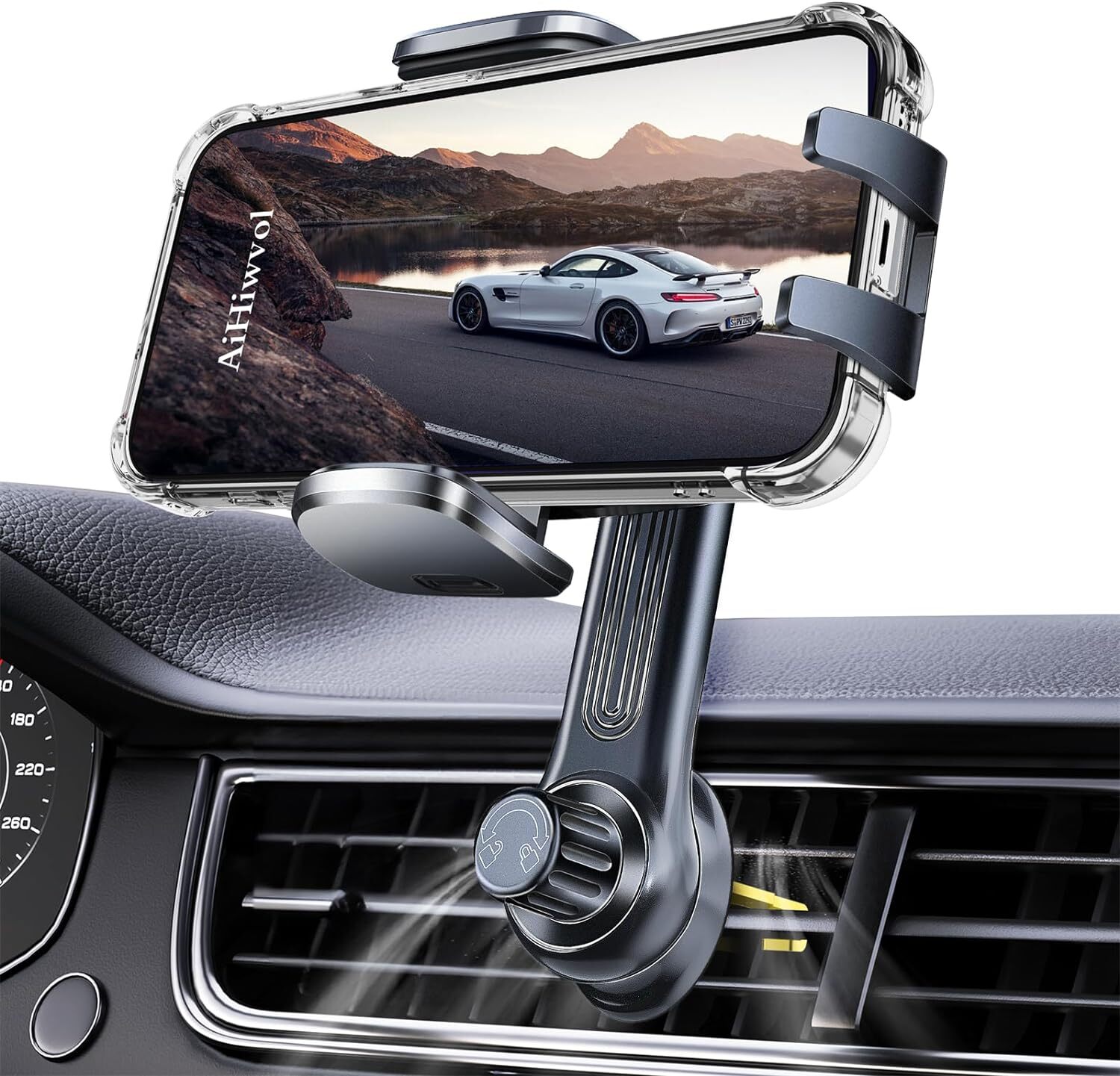 Phone Holder for Car Longer Steel Hook Air Vent Car Phone Mount Universal