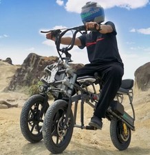 Two Seater Lightweight Folding 3 wheel Electric Trike Tricycle Scooter