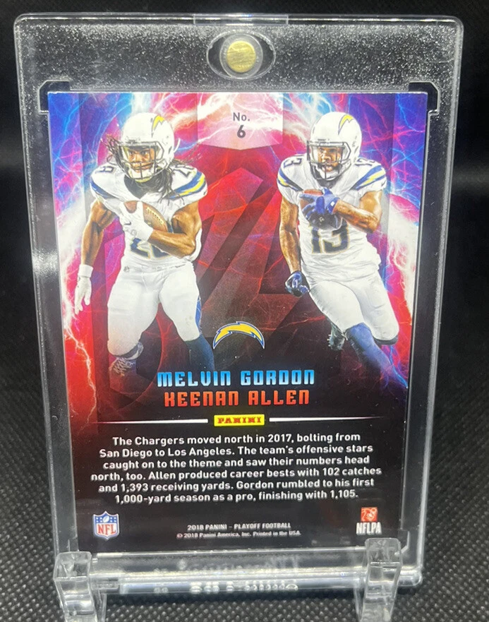 2018 Panini Playoff #6 MELVIN GORDON/KEENAN ALLEN 'THUNDER & LIGHTNING' CHARGERS - Image 2 of 4