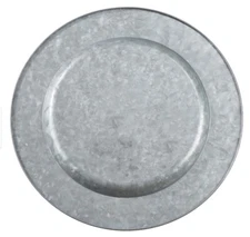 New Galvanized Metal 13" Plate Charger Many Available!  By Fiddle & Fern