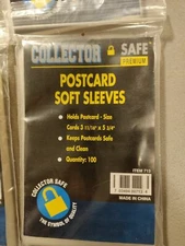 100 11/1/6"  x 5 3/4''  Soft Sleeves for Postcards Archival Safe