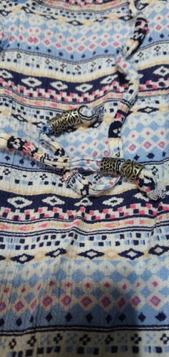 FADED GLORY Blue Maxi Dress Womens Size XL 16-18 Braided Strap Fitted Waist - Picture 6 of 7