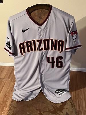 Team Issued Konnor Pilkington Arizona Diamondbacks Road Gray Jersey