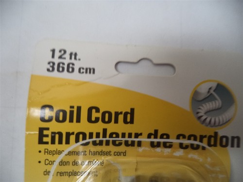 Softalk Coiled Phone Cord, Plug/Plug, 12 ft - Black 026281481024 - Picture 2 of 5