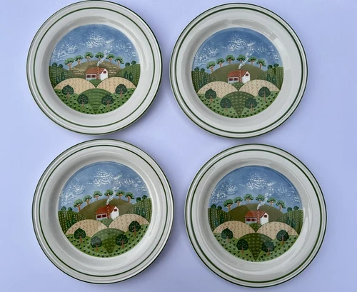 Vintage Sangostone COUNTRY COTTAGE 3645 Salad/Dessert Plates 7.5” Set of 4