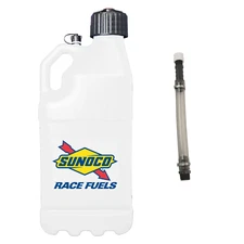 Sunoco Racing Clear 5 Gallon Race Utility Jug with Deluxe Filler Hose