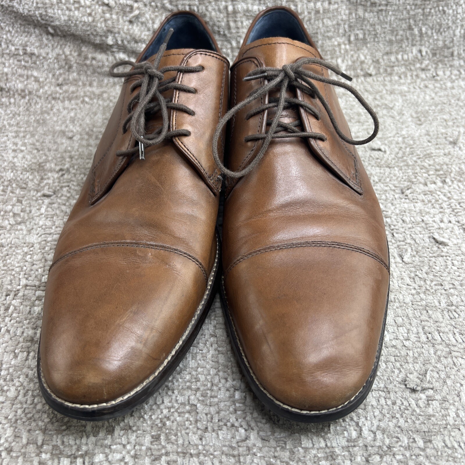 SAOLA Oxford Cole Haan Grand.OS Lenox Hill da uomo taglia 12 pelle marrone inglese C11632