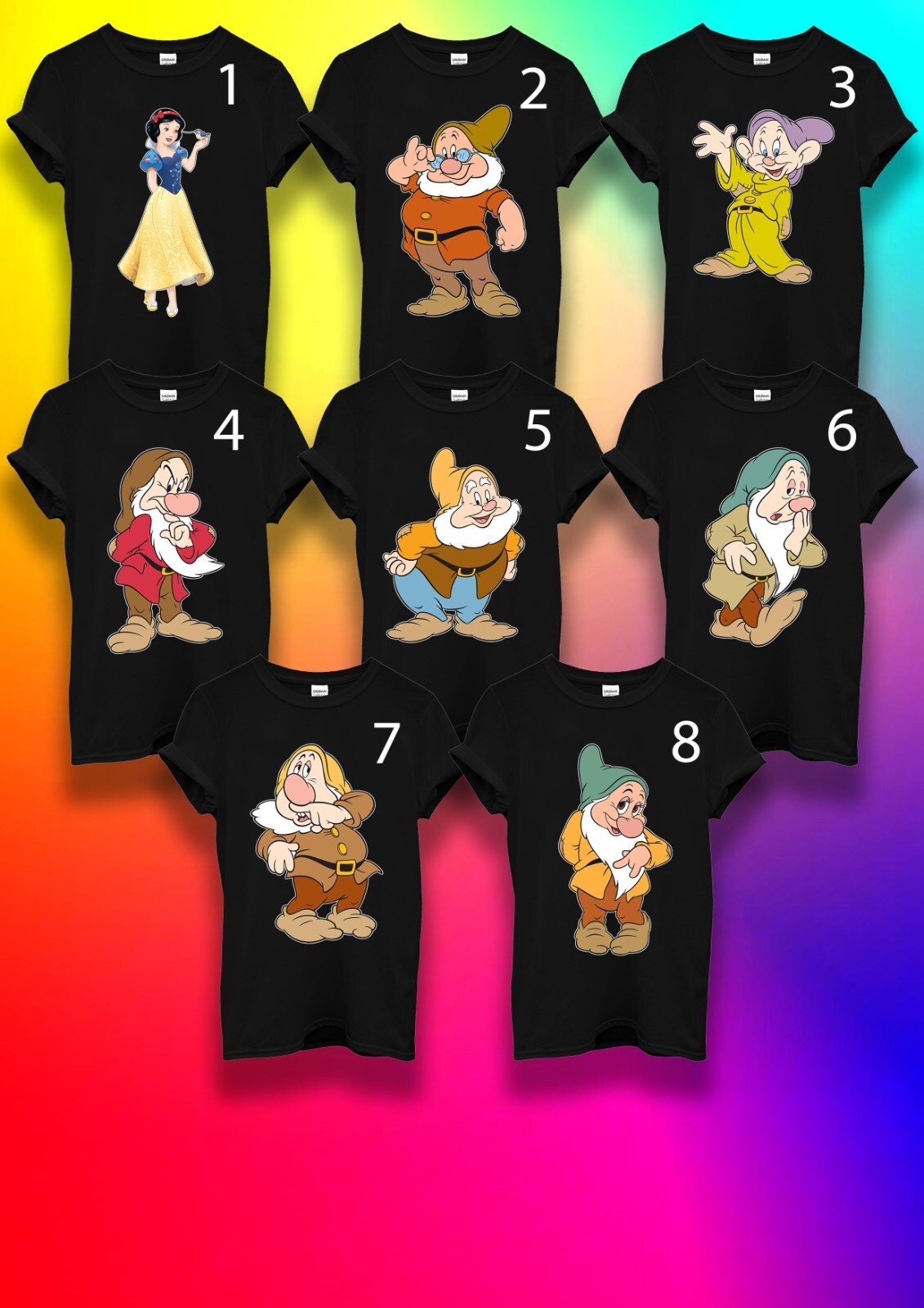 A juego Blancanieves Hombres Niños Mujeres Bolso Unisex Sudadera con Capucha Béisbol Camiseta Prenda para el torso 3699