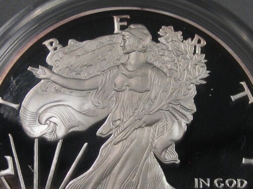 2005-w PROOF Silver American Eagle Dollar 1oz .999 w/ Box & COA. #17 - Picture 3 of 11