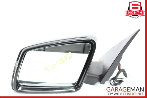 12-14 Mercedes W204 C250 Front Left Side Mirror Door Rear View Glass Black OEM