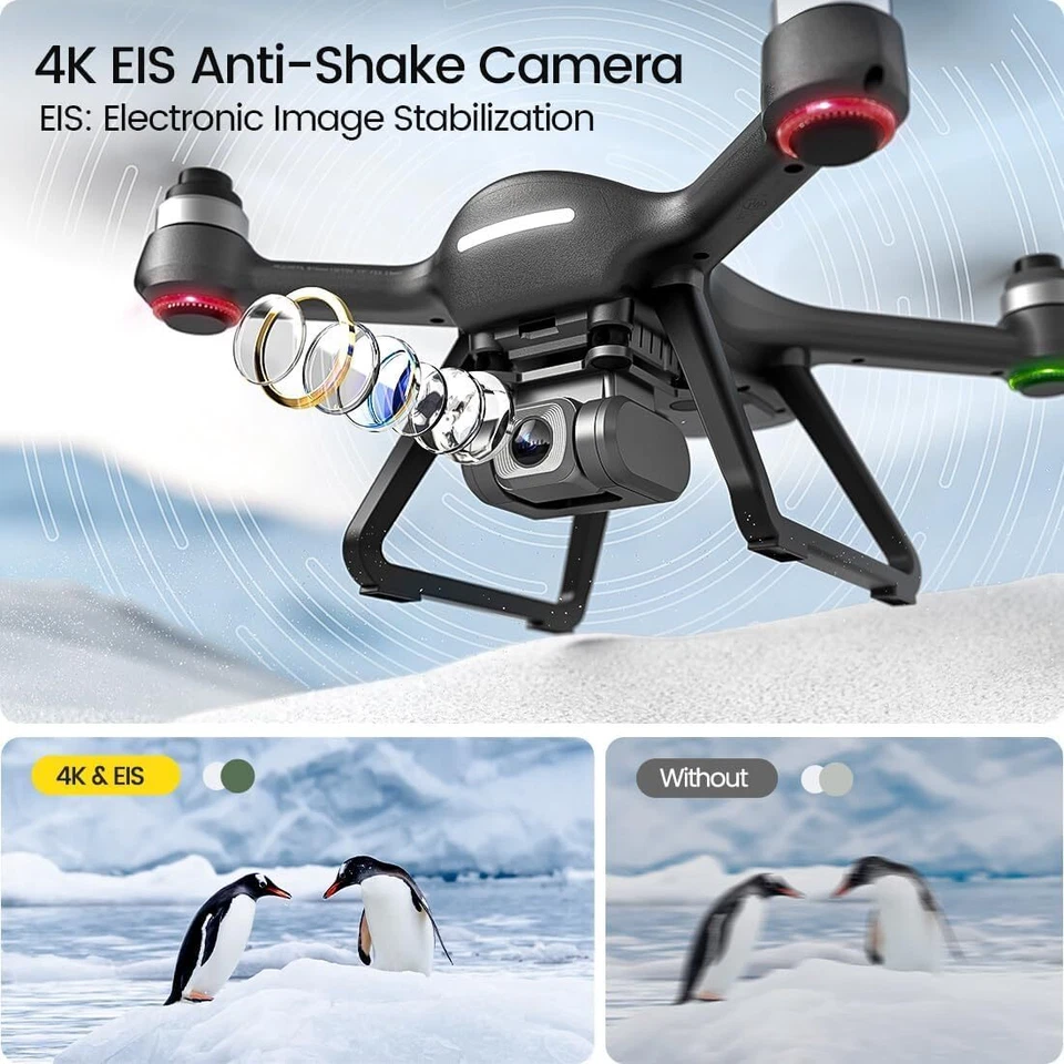 Holy Stone HS700E Drone sin escobillas con cámara 4K UHD EIS GPS 5GHz RC Cuadricóptero Foto 3 de 4