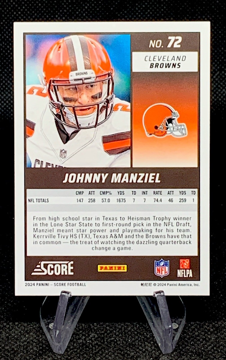 2024 Panini Score Johnny Manziel #72 Cleveland Browns | eBay