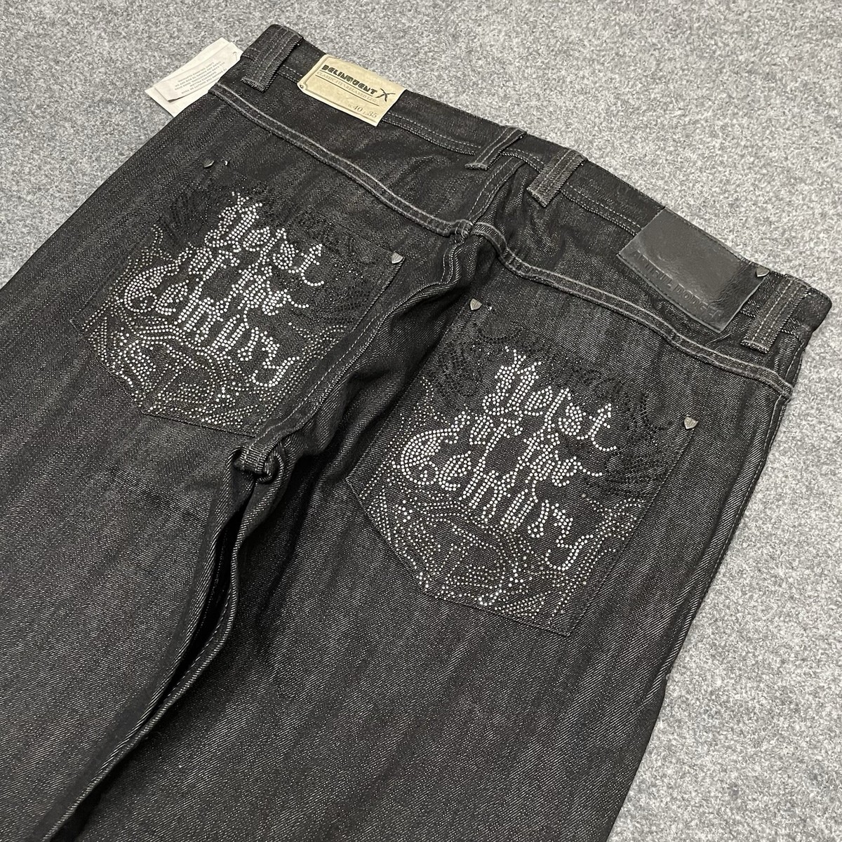 VTG Artful Dodger Jeans Mens 40 Black Baggy Hip Hop Grunge VTG Artful Dodger Jeans Mens 40 Black Baggy Hip Hop Grunge
