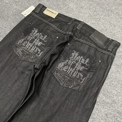 VTG Artful Dodger Jeans Mens 40 Black Baggy Hip Hop Grunge VTG Artful Dodger Jeans Mens 40 Black Baggy Hip Hop Grunge