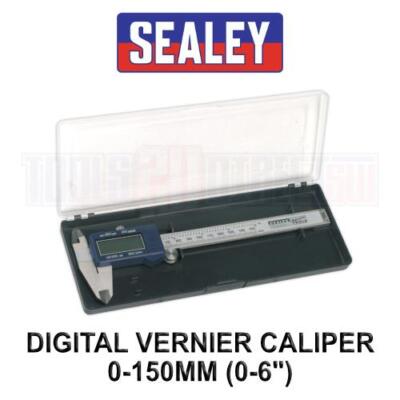 Sealey Digitaler Messschieber 0-150 mm/0-6 Zoll Hochpräzisionswerkzeug AK962EV