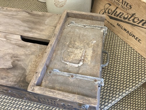 Antike Holz Bauernhof primitive Werkzeug Basis Auffächermühle? Hopper Patent 1899�� Box - Bild 11 von 24