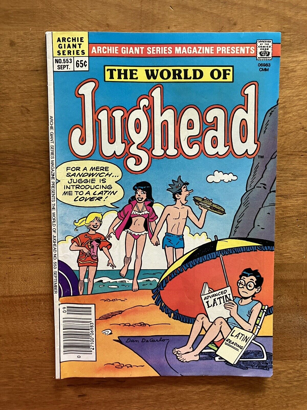 Sept. 1985 Archie Giant Series “The World of Jughead” Comic Book #553