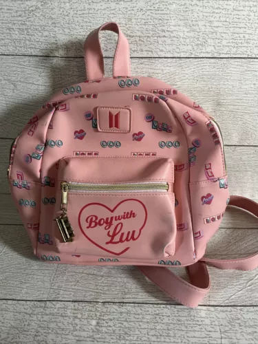 Mini Mochila Niño con Luv Oh Yeah Bae Love Rosa Bolso Escolar Cartera BTS Mochila