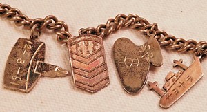 Antique Charm Bracelet Silver Tone