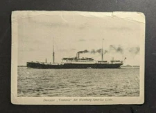 Vintage German Liner Teutonia Picture Postcard