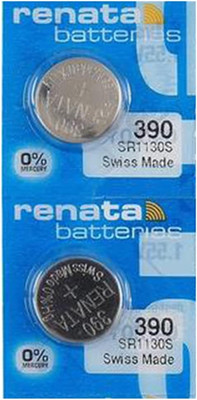 390 SR1130SW Batteries - 1.55V Silver Oxide 390 Watch Battery (2 Count)