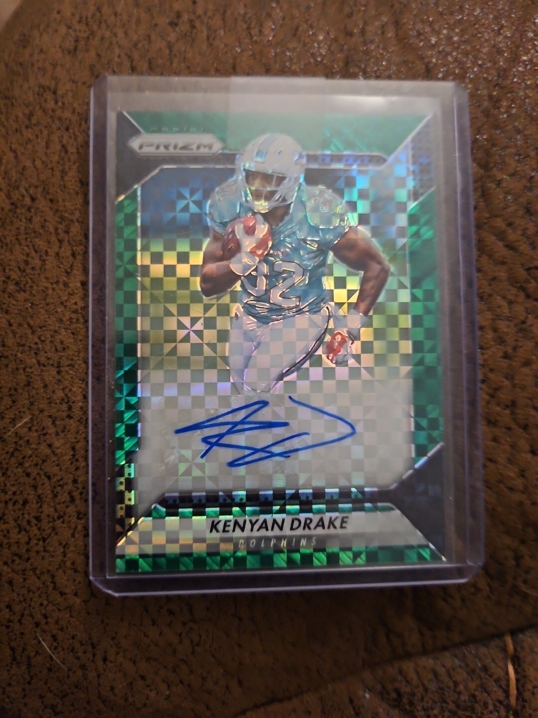 Kenyan Drake Panini Prizm Rookie Autograph Prizm #RAKDK Green Power