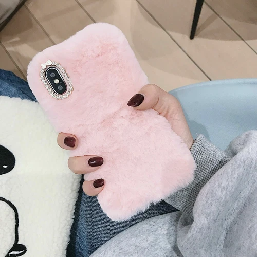 Luxury Plush Fluffy Phone Case For iPhone 11 12 13 14 15 16 Pro Max XR X 7 8 SE - Picture 13 of 14
