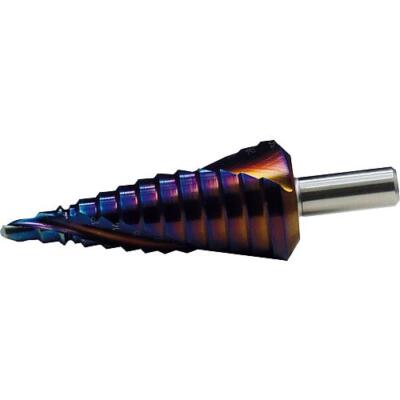 EXACT HSS-TitanPro-Stufenbohrer 6-30mm, 12 Stufen mit Spiralnute / 09013