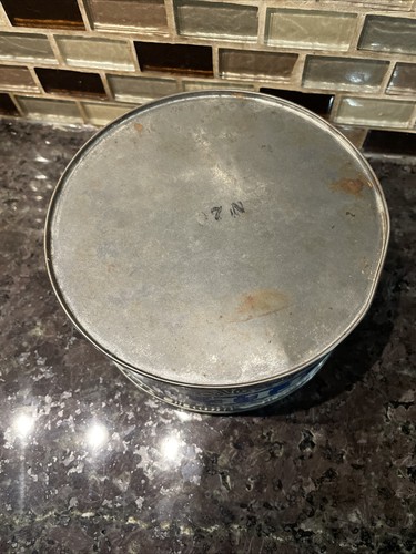 Vtg Tetley 100 Tea Bags Metal Tin 10 Cents off 6" Diameter Canister Savannah GA - Picture 8 of 18