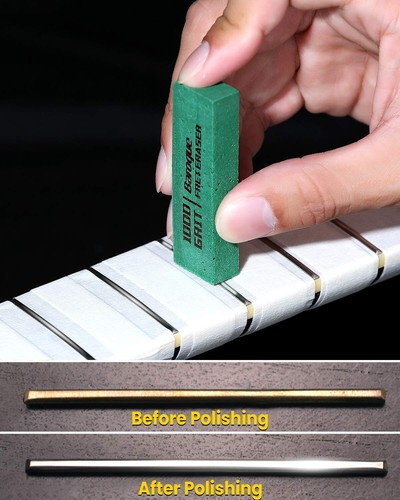 Fret Erasers for Guitar, Fret Polishing Cleaner, Frets Polish Tools Kit, Clea... - Picture 5 of 8