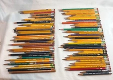 83 ANTIQUE Wood Pencils SHARPENED USA Made RARE BRANDS Eagle Musgrave Venus