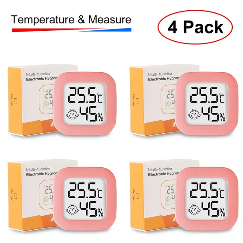 Lot De 10 Mini Hygromètres Numériques - Thermomètre Et Humidimètre Intérieur, Affichage LCD, Convertible °C/°F