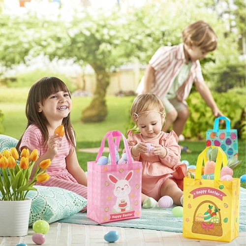 Eco-Friendly Reusable Easter Bags - 48 Non-Woven Gift Bags for Celebrations - Picture 6 of 9