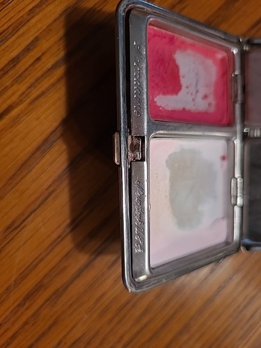 Vintage Mondaine New York blu e argento blush e polvere compatto - Foto 6 di 6