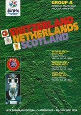 Football - Euro96 Group A Official Programme: Switzerland, Netherlands, Scotland