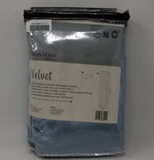 Amelia Home Velvet Blue Blackout Curtain With Tieback Tie 140cm X 245cm