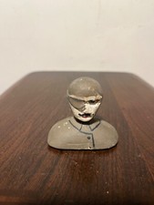 Antique Folk Art Carved Wooden Pilots Head