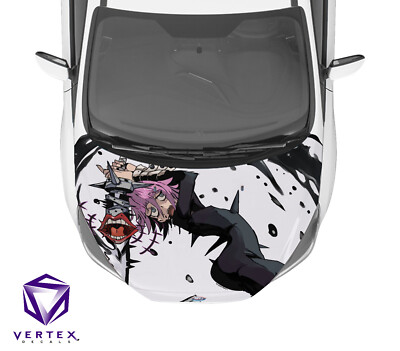 Soul Eater Crona Hood Wrap B Weatherproof Vinyl Decal 50''X60'' 1-YR Warranty-K