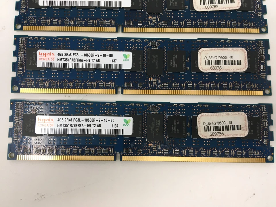 Hynix 4x4GB 2Rx8 PC3L-10600R-HMT351R7BFR8A-RDIMM ECC (SERVER RAM) - Image 4 of 4