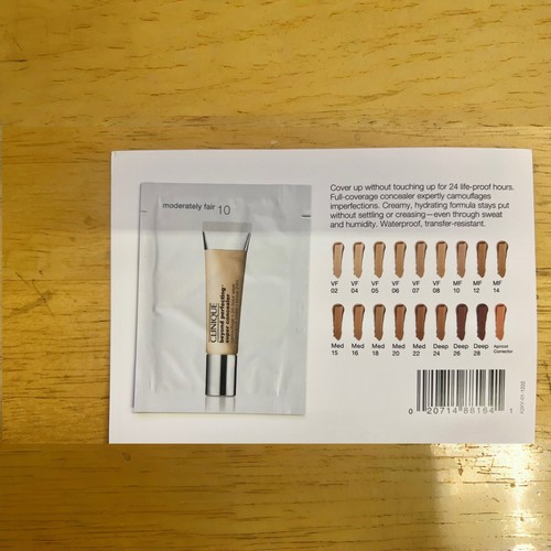 5 x Clinique Beyond Perfecting Super Concealer Sample Card # Moderately Fair 10 - Picture 4 of 4