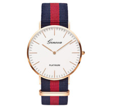 Classic Minimalistic Nylon Quartz Wrist Watch
