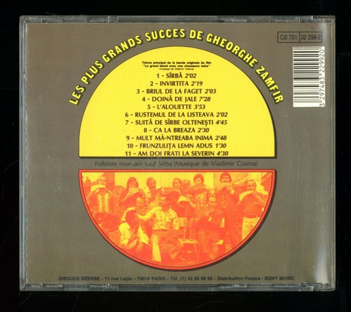 CD ★ LES PLUS GRANDS SUCCES DE GHEORGHE ZAMFIR ★ ALBUM 11 TITRES SONY MUSIC - Picture 2 of 2